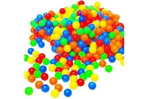 LittleTom 100 kolorowych pi?ek do k?pieli z pi?kami 6 cm, pi?eczki plastikowe, dla dzieci