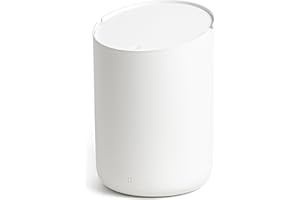Kazai.®️ Mini Poubelle de Salle de Bain 'Tove' - 2L | Petite Poubelle WC Design | Pour Salle de Bain, Cuisine, Bureau ou table | Antidérapante, Seau Intérieur | Blanc