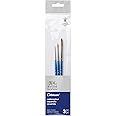 Winsor & Newton Watercolor Brush Set, Synthetic Hair, Assortments, redondos nº 0, 4 y 8