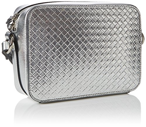 Wallis Women's Matallic Camera Bag Cross-Body Bag Silver (Silver)