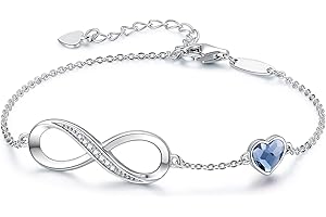LOUISA SECRET Bracelet Femme Argent 925 Infini, Bracelet d’amour Femme Réglable, Bijoux Femme Cadeaux Noël Femme Anniversaire Fête des Mères Cadeau Maman Infinity Heart Bracelets Silver