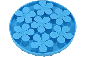 Gamelle Anti Glouton Chien,Doweiss Slow Feeder pour Animaux Chat/Chien en Silicone Caoutchouc Doux Mignon en Forme de Fleur