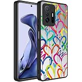 Aksesuarcim Xiaomi Mi 11T Pro 5G ile Uyumlu Kılıf Aynalı Parlak Desenli Fig&uuml;rl&uuml; Kamera Lens Korumalı Kapak Mirror Kalp