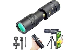 ARMYJY Monoculare con zoom 10-300x, visione notturna in condizioni di scarsa illuminazione, per campeggio e osservazione della (tuta)