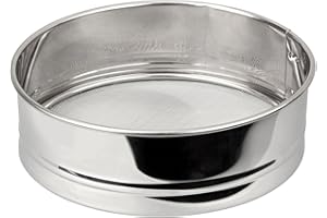 Fackelmann 28313 Tamis de cuisine inox extra fin, tamiseur à quinoa, Acier inoxydable, Argenté, 18 x 5 cm