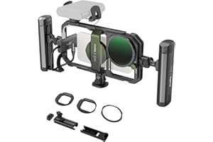 SMALLRIG x Brandon Li All-in-One-Videokit für Mobilgeräte, universelles Video-Rig-Kit aus Aluminium mit Schnellverschluss und 67-mm-VND-Filter für M.2-SSD, für iPhone, für Samsung, für Pixel – 4596