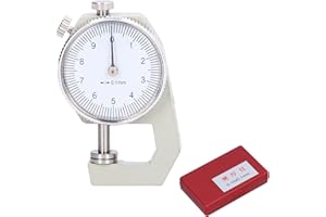 LES-THERESA Spessimetro a Quadrante da 0 a 10 Mm Iin Metallo Plastica, Misuratore di Spessore del Quadrante, Calibro di Spessore per Filo Tester per Carta, Pelle, Strumento di Misura Dello Spessore Della Lamiera