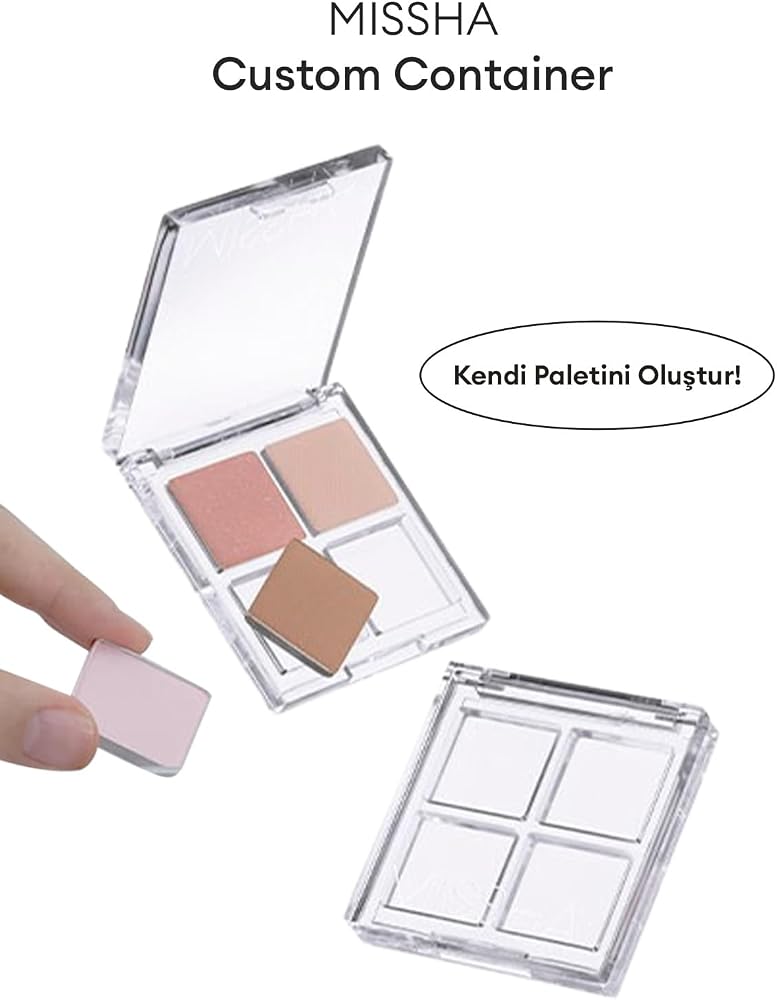 Kişiselleştirilebilir 4'lü Boş Far Paleti Custom Palette Container