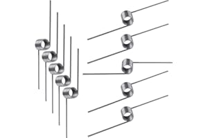 Qrity 10pcs 304 Stainless Steel Small Torsion Spring, Straight Torsion Spring, 0.7mm Wire Diameter Mechanical Torsion Springs, 5mm OD, 9 laps, 180° Deflection
