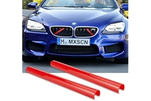 XMSCN Embellecedores de rejilla para BMW, cubierta de rayas de rejilla delantera compatible con F30 F31 F32 F33 F34 F35 F36 G29 F20 F21 F22 F23 F24 F44 F40, estilo deportivo 2 piezas