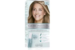 CLEARÉ INSTITUTE Cleare Institute Colour Clinuance | Coloración Permanente Sin Amoniaco para Cabellos Delicados | 100% Cobertura de Canas |Con Sérum Capilar | Apto Método Curly | 8.0 Rubio Claro | 170ml