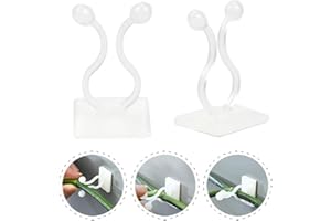 FANGEHONG 50 Piezas Clips para Planta Escalada, Autoadhesivo Clips de Soporte de Plantas, Gancho Adhesivo para Escalar Vides, Clips de Fijación de Plantas Trepadoras para Sujeción de Cables, Pared, Jardín