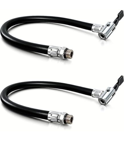 Tuyau De Gonflage 20 Cm Pour Pneus - Embout Métallique Universel - Pour Voiture, Moto, Vélo, équipements Sportifs