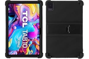 FKQLH Case for TCL Tab 10 Gen 2, miękki silikon lekki pokrowiec ochronny dla dzieci uchwyt na TCL Tab 10 Gen 2 10,4'', czarny