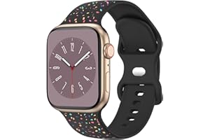 Meliya für Apple Watch 9 Armband 41mm Damen Herren, Buntes Silikon Ersatzarmbänder Kompatibel mit iWatch Series 10 9 8 7 6 5 4 3 2 1 SE Uhrenarmband 40mm 38mm 42mm 44mm 45mm 46mm 49mm