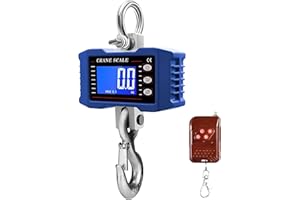 VECO CHAJOR 1T 1000KG Crane Smart Digital Hook Hanging Scale - Aviation Grade Aluminium Alloy, Rechargeable (Blue)