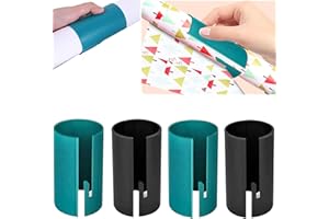 PTBWS 4 pezzi Taglierina Scorrevole del Rotolo, Tagliacarte da Imballaggio, Taglierina di Carta Rotolo Scorrevoli, Taglia Carta Regalo, Utensile da Taglio per Carta Imballaggio, per Carta Regalo, Natale