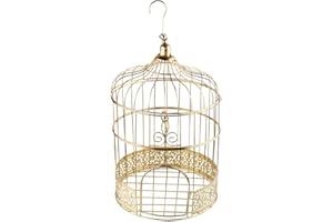 SANTEX Behälter für Geldgeschenke / Geldumschläge in Form eines Vogelkäfigs gold
