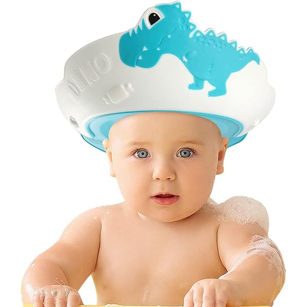 Chapeau De Douche Bébé En EVA Souple - Visière Réglable Velcro - Protège Yeux, Nez, Oreilles - 0 à 9 Ans - 3