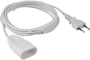 Meister Rallonge Euro - Câble 3 m - Blanc - Câble en plastique - IP20, blanc, 7431310