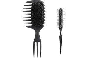DAJOOEE Set di pettini per parrucche (2 pezzi) | Spazzola con passanti e spazzola di estensione dei capelli con denti larghi | Pettine speciale per parrucche umane e estensioni sintetiche | Cura delicata