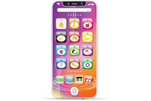 BDAO GIFT Toy Phone for 1 Year Old Girls,Pink toy Phone for Girls,Baby Toys 12-18 Months,Fake Phone for Toddler Age 1-2,Music Learning Education Mobile Toys for 1 Year old Girls