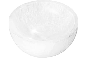 NKlaus Ciotola rotonda selenite 8 x 3 cm - lucidata a mano per gioielli, gemme o candele, perfetta energia armonizzante per spazi spirituali
