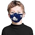 VRITRAZ Kids Children PM 2.5 Washable and Reusable Anti Pollution Dust Face Mask with Replaceable Filter (StarBlue)