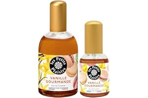 Les Petits Plaisirs – Lot Eau de Toilette Vanille Gourmande 110 ml + 30ml, Duo gourmand, chaleureux et envoûtant, Parfum femme, Coffret cadeau, Made in France, 110ml, 30ml