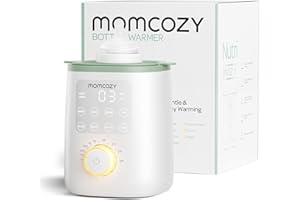 Momcozy Scaldabiberon per Latte Materno e Formula, Riscaldamento Rapido a Bagnomaria, Nutrienti Preservati, Facile da Usare con un Tocco, Luce Notturna per Allattamento, Idea Regalo per Neomamme