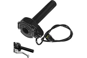 SDHIIOLP Bike Throttle Grip for Surron Black Motorcycle Twist Throttle Accelerator Handle Grip 3 Pin Aluminium Alloy Electric Ebike Twist Throttle Grip Assy Replacement for Sur-Ron Light Bee Surron S/X