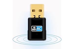 Aigital 600Mbps USB WiFi Adaptateur Clé WiFi Dongle Dual Band (2.4G/150Mbps +5.8G /433Mbps | Mini Size| Pas Besoin de Pilote) pour Tablette PC de Bureau Windows XP/7/8/10/11/Vista/Mac OS 10.6-10.15