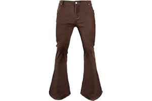 BOTTEN Mens Bell Bottom Pants 70s，Disco Flared Pants Fit 60s 70s Outfits for Men，Mens Bell Bottom Vintage Jeans