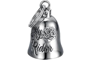 BOBIJOO JEWELRY - Clochette moto LADY RIDER Porte-bonheur MOCY BELL Acier inoxydable Argent