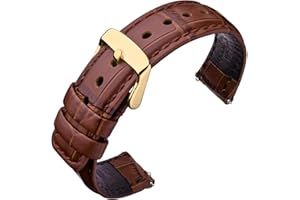 ANNEFIT Cinturino in Pelle a Sgancio Rapido 18mm 20mm 22mm 24mm, Cinturini di Ricambio con Fibbia in Acciaio Inossidabile