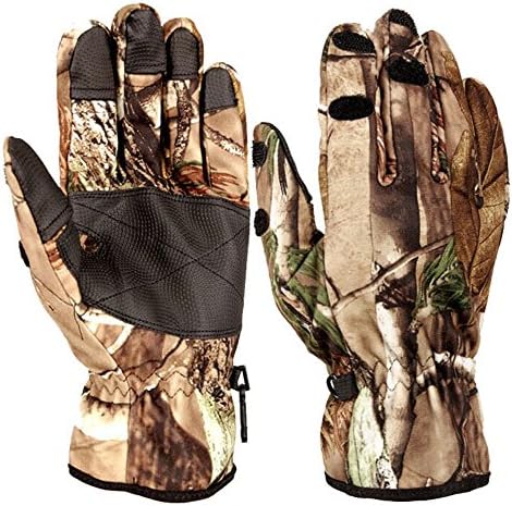 Outdoor peak Unisex Camouflage Warm Touchscreen Work Photography Finger Removable Gloves (L klein für damen)
