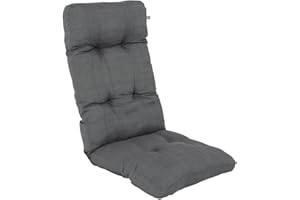 Patio Poduszka na fotel Cordoba 8/10 cm poduszka na krzesło na fotel ogrodowy meble ogrodowe pikowana gładki antracyt szary