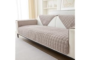 GKXLH Weiche Flanell Sofa überzug Waschbar - Neue Sitzkissenbezüge, rutschfeste Sofabezug 1 2 3 Sitzer Couch überzug für Sektionssofa, Sofaüberwürfe L Form Möbelschutz (Heller Kaffee, 90x120cm)