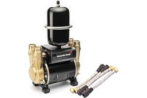 Salamander Pumps - CT Force 20TU Brass Impeller Pump - 2.0 Bar Pressure - Twin End - Suitable for Any (+ or -) Gravity Fed Systems - 5 Year Warranty