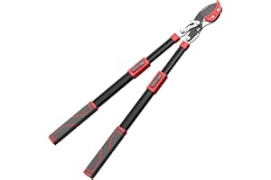 JiveSnip Sécateur Télescopique Telescopic Loppers, Coupe-Branches Robuste avec Structure à Engrenages, Lames SK5 Avec Revêtement en Téflon, Poignées en Alliage D'aluminium