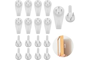 OWNKIM Kit de Ganchos para Colgar Cuadros Sin Agujeros en la Pared - Set de 80 Piezas Duraderas, Ideales para Cuadros, Fotos y Decoración, Color Blanco Clavos Pared Sin Taladro