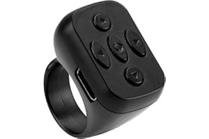 ONRYSXN Fingertip Scrolling Ring, Wireless Bluetooth Remote Control Ring Rechargeable Finger Scroller Page Turner Selfie Button Mobile Phone Controller Compatible with IOS Android