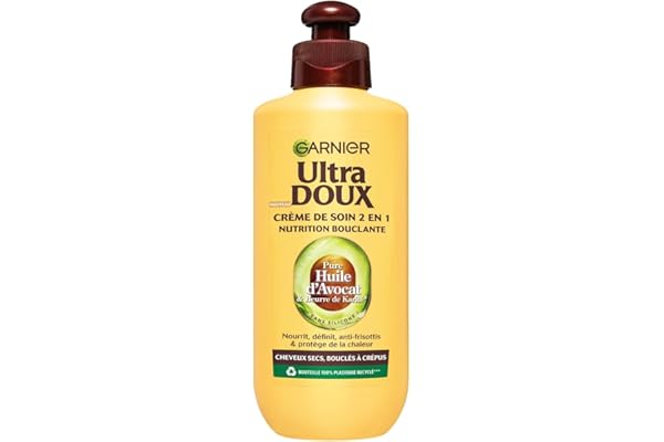 Boucles définies sans effet carton : crème Garnier avocat