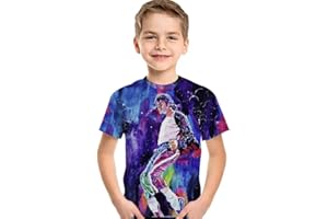 Cimefi Camiseta 3D de moda para niños y niñas, manga corta, estampado de verano, camisetas para niños
