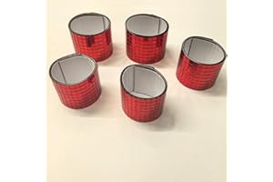 MEYA Lot de 2 400 carreaux de miroir autocollants en verre pour boule disco, chapeau de cowboy, vase, bouteille, décoration intérieure Rouge 5 x 5 mm
