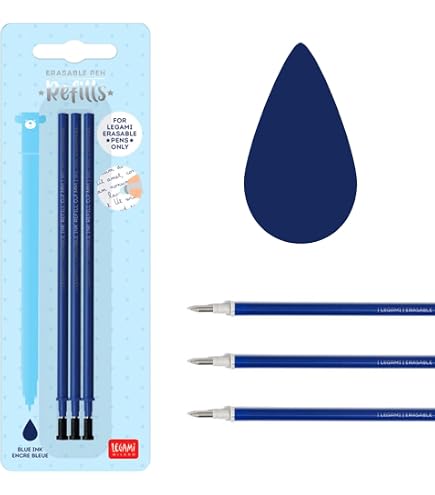 Mr. Wonderful - Set mit 3 Tintenminen für radierbare Stifte - Blau
