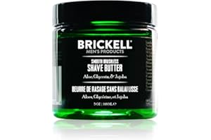 BRICKELL MEN'S PRODUCTS Brickell Men's Crema da barba liscia senza pennello per Uomo, Lozione da Barba Liscia Naturale e Biologica, 147ml, Naturale ed Organico, Non profumata