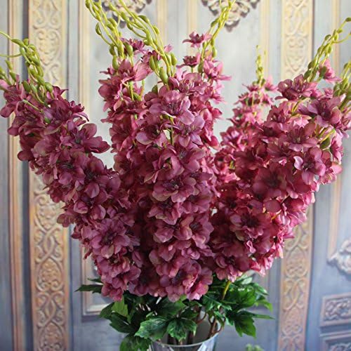 DYF Single Branch Swallow Grass Simulation Flower Ornaments Decoration,Bean paste Color