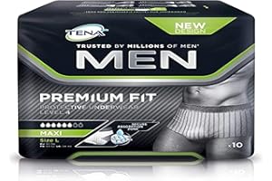 Tena Set de 10 Slip Absorbant Premium Fit - Homme - Multicolore - Taille L