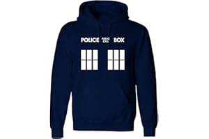 AM-PB-1 Inspired Police box dr who hoodie sweatshirt Navy blue